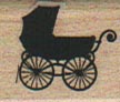 Baby Carriage Silhouette 3/4 x 3/4