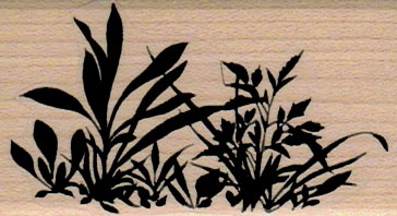 Silhouette Clumps Of Plants 1 1/2 x 2 1/2