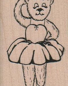 Bear Ballerina 1 3/4 x 2 3/4-0