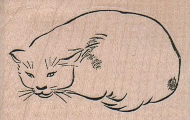 Line Drawing Cat 2 3/4 x 1 3/4