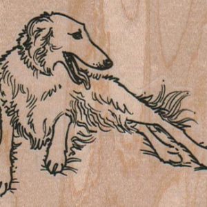 Lying Borzoi 3 1/4 x 2 1/4-0