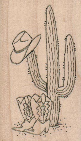 Cactus, Hat & Boots 2 x 3 1/4