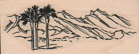 Mountains & Palms 1 3/4 x 3 3/4