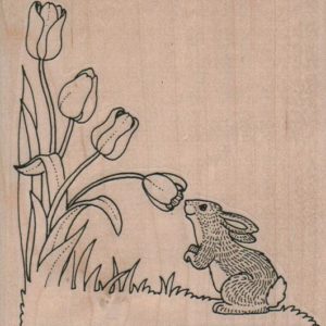 Bunny & Tulips 3 3/4 x 4-0