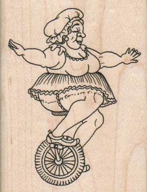 Unicycle Lady 2 3/4 x 3 1/2