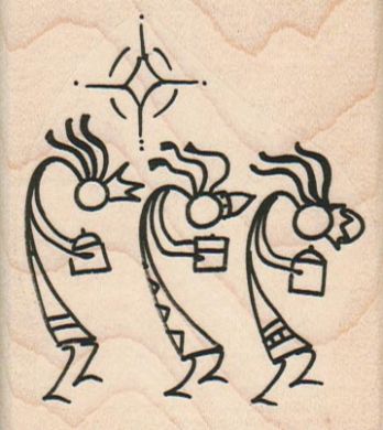 Three Wise Kokopelli 2 1/2 x 2 3/4