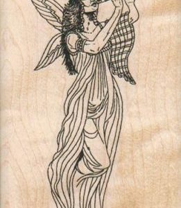 Angel Blowing Flute 2 1/4 x 3 1/4-0