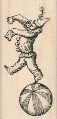 Clown On Ball 1 3/4 x 3 1/2