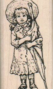 Sad Umbrella Girl 1 1/4 x 2 1/4-0