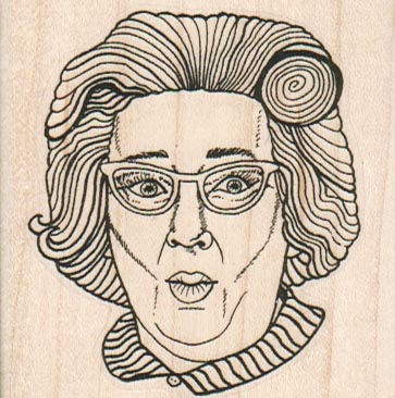 Glasses Lady 2 1/2 x 2 1/2