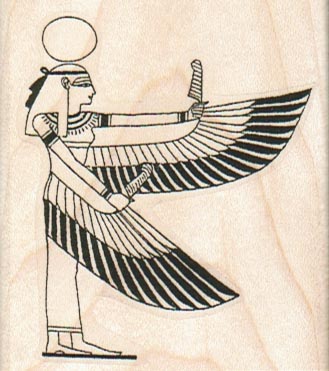 Egyptian Winged Lady 2 1/4 x 2 1/2