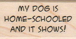 My Dog Is Home-Schooled 1 x 1 3/4