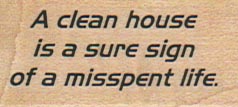 A Clean House Is A Sure Sign 1 x 1 3/4-0