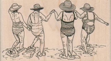 Four Wading Ladies 4 x 2 1/4