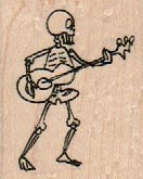 Guitar Playing Skeleton 1 1/2 x 1 3/4