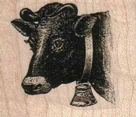 Cow With Bell 1 1/2 x 1 1/4