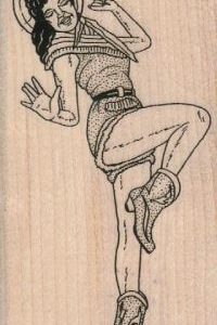 Cowgirl Strutting 1 3/4 x 3 1/4-0