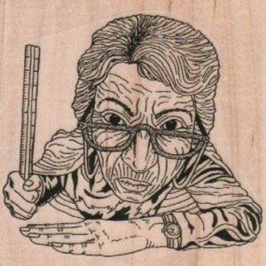 Lady With Ruler 2 1/2 x 2 1/4-0