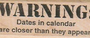 Warning: Dates in Calendar 1 x 2 1/2-0