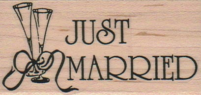 Just Married 1 1/2 x 2 3/4