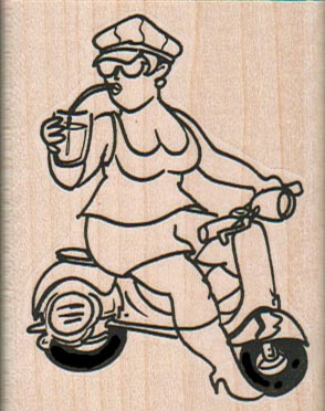 Lady On Scooter 2 x 2 1/2
