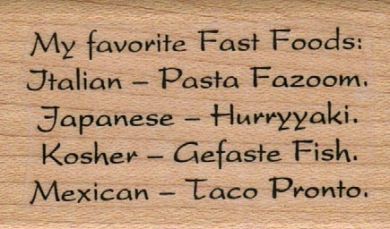 My Favorite Fast Foods/Italian 1 1/2 x 2 1/4