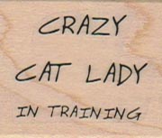 Crazy Cat Lady In Training 1 1/4 x 1 1/4