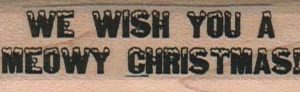 We Wish You A Meowy Christmas 3/4 x 2 1/4-0