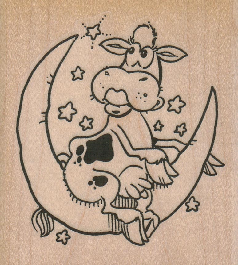 Cow On  Moon 2 3/4 x 3