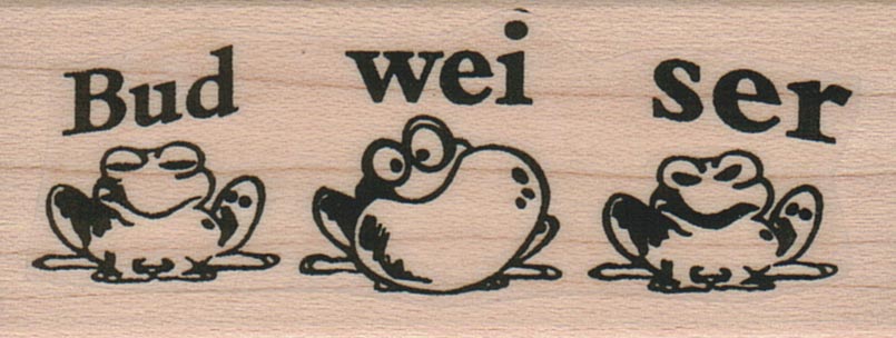 Bud-Wei-Ser Frogs 1 1/4 x 2 3/4