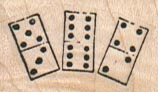 Three Dominos 1 1/4 x 3/4