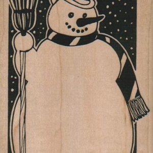 Snowman With Snow 2 3/4 x 3 3/4-0