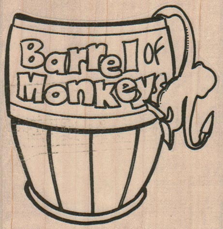 Barrel Of Monkeys 3 1/4 x 3 1/4