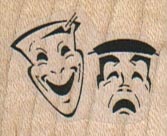 Comedy/Drama Faces 1 1/4 x 1-0