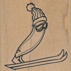 Skiing Banana 2 1/4 x 2 1/4-0