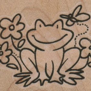 Frog In Flowers 2 x 1 1/2-0