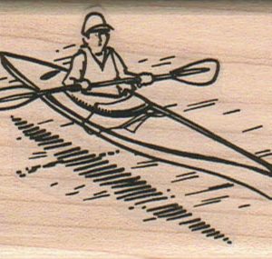 Man Kayaking 2 x 2 1/2-0