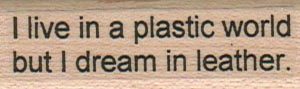 I Live In A Plastic World 3/4 x 2 1/4-0