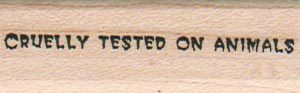 Cruelly Tested On Animals 3/4 x 2 1/4-0