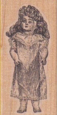 Doll With Long Hair 1 1/2 x 2 3/4