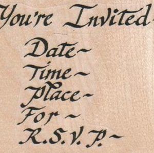 Youre Invited (Script) 3 x 2 1/4-0