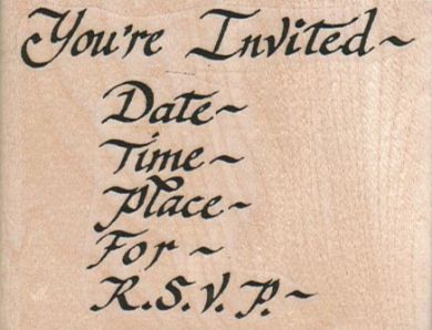 Youre Invited (Script) 3 x 2 1/4