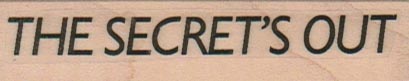 The Secret’s Out 3/4 x 2 3/4