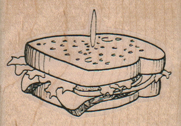 Sandwich With Toothpick 2 1/2 x 1 3/4