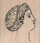 Lady In Brain Scan Hat 1 x 1