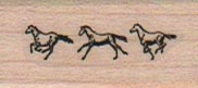 Trio Of Running Horses 3/4 x 1 1/4