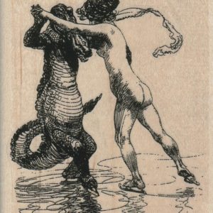 Alligator And Lady Skating 3 x 3 1/4-0