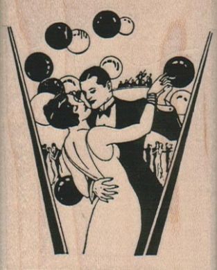 Dancing Couple With Balloons 2 1/4 x 2 3/4