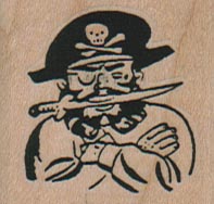 Pirate With Knife In Mouth 1 1/2 x 1 1/4