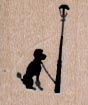 Poodle At Lamppost 3/4 x 3/4